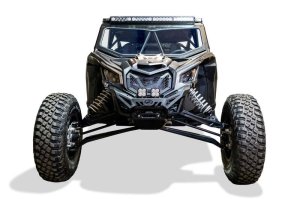 Can-Am X3 Maverick Front Bumper - Elektric Off Road - Volt Series Winch - Satin Black - `17-`24
